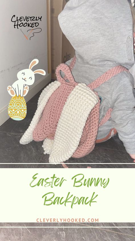 Crochet Bunny Bag, Bunny Backpack, Beautiful Backpacks, Oven Mittens, Happy Easter Everyone, Bunny Bags, Backpack Pattern, The Easter Bunny, Crochet Needles