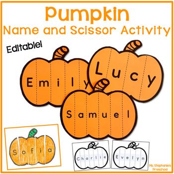 Pumpkin name craft | TPT Pumpkin Name Craft, Pumpkin Craft Kindergarten, Pumpkin Activities Preschool, Pumpkin Crafts Preschool, Name Activities Preschool, Name Activity, Pumpkins Kindergarten, Fall Lesson Plans, Name Recognition