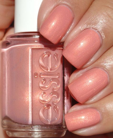 Essie Oh Behave! @kelliegonzoblog Peachy Pink Nail Polish, Peach Shimmer Nails, Cute Nail Polish, Peach Nails, Pretty Nail Designs, Polish Colors, Essie Nail Polish, Pink Nail, Essie Nail