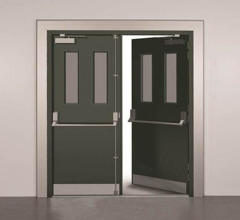 Fire Doors Design, Metal Door Frame, Modern Decoration Ideas, Frame Installation, Metal Cabinets, Ranch Ideas, Fire Rated Doors, Doors Design, Hospital Door