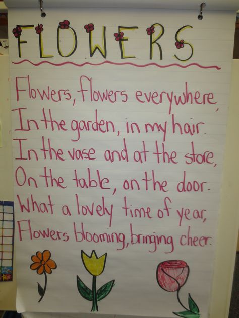 Flower poem Flower Rhymes For Preschool, Declamation Speech, Songs About Flowers, Gardening Preschool, Plant Song, Shared Reading Poems, Kindergarten Poems, Preschool Poems, Spring Poem