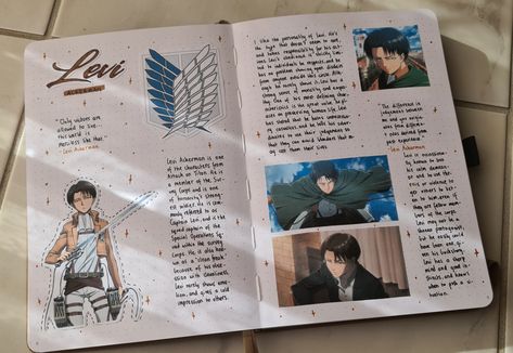 Webtoon Journal, Levi Ackerman Anime, Aesthetics Pics, Page Bullet Journal, Anime Journal, Attack On Titan Comic, Kpop Journal, Memory Journal, Titan Anime