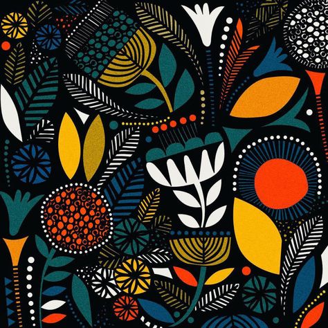 African Pattern Design, Tasmanian Tiger, Motifs Textiles, Linocut Printmaking, Afrikaanse Kunst, Textil Design, Midnight Garden, Fabric Diy, 패턴 배경화면