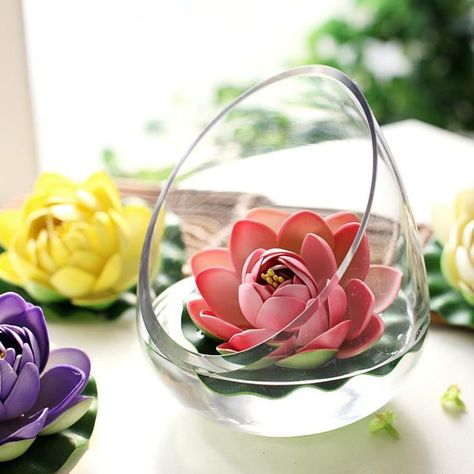 flor de loto | Fish tank garden, Fake flowers, Decor crafts Fake Flower Bouquet Wedding, Flower Theme Wedding, Fake Flowers For Wedding, Fish Tank Garden, Fake Flower Bouquet, Lily Lotus, Flowers For Wedding, Lantern Ideas, Lily Wedding