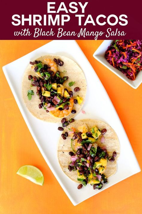 Recipes With Black Beans And Corn, Easy Shrimp Tacos, Best Grilled Shrimp Recipe, Tacos Shrimp, Easy Grilled Shrimp Recipes, Shrimp Mango, Healthy Taco Recipes, Shrimp Tacos Easy, Best Shrimp Recipes