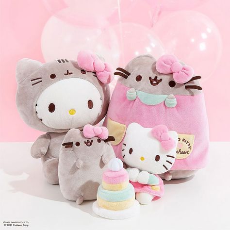 Hello Kitty X Pusheen, Pusheen Collection, Sanrio Toys, Pusheen Shop, Pusheen Plush, Pusheen Cute, Hello Kitty Merchandise, Hello Kitty House, Charmmy Kitty