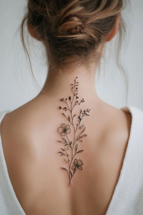 Bold Tattoos For Women, Delicate Back Tattoo Women, Back Tattoo Designs For Women, Back Tattoos For Women, Back Tattoo Designs, Back Tattoo Ideas, Compass Rose Tattoo, Realistic Rose Tattoo, Realistic Rose