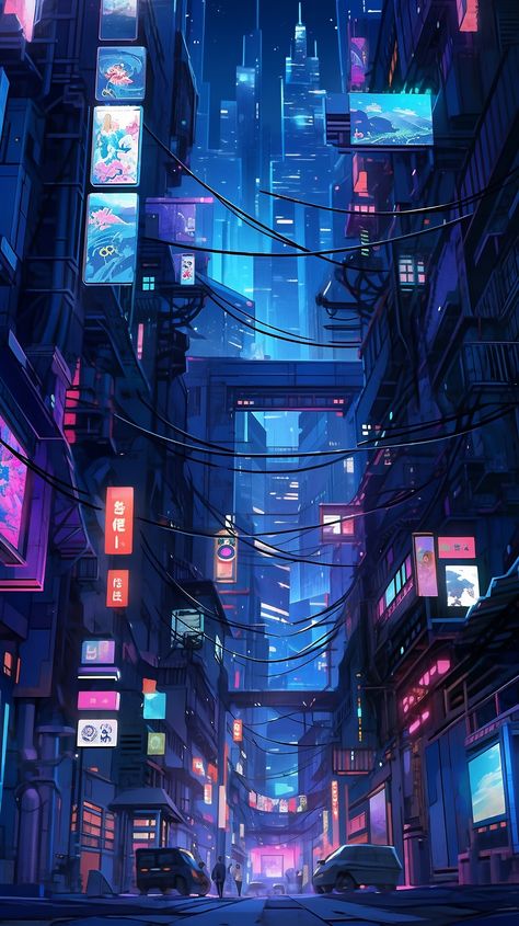 Japanese Cyberpunk, Ville Cyberpunk, Estilo Cyberpunk, Neon Cyberpunk, Anime City, Cyberpunk Anime, City Background, Cyberpunk Aesthetic, Cyberpunk City