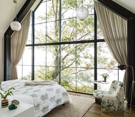 Lauren Liess, Big Windows, Bedroom Windows, Waterfront Homes, Bedroom Suite, Residential Design, Maine House, My New Room, Halle