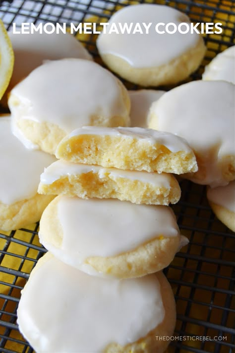 Lemon Meltaway Cookies, Soft Lemon Cookies, Meltaway Cookies, Lemon Icing, Lemon Dessert, Woman Pants, Lemon Dessert Recipes, What Women Want, Bars Cookies