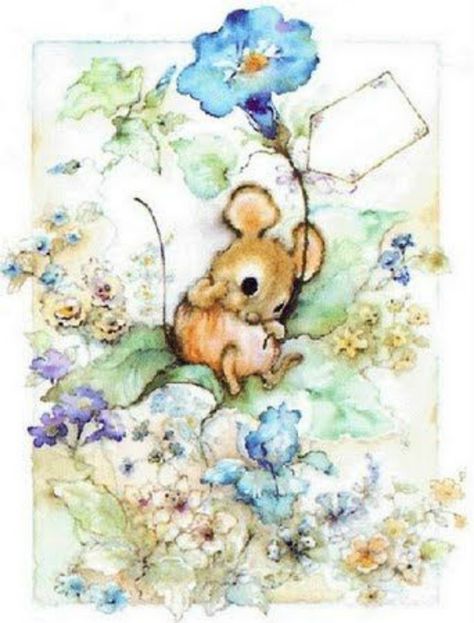 Mary Hamilton, Somebunny Loves You, Hamilton Art, Mouse Art, Spring Illustration, Sarah Kay, Bear Art, Art Drawings For Kids, Vintage Greeting Cards