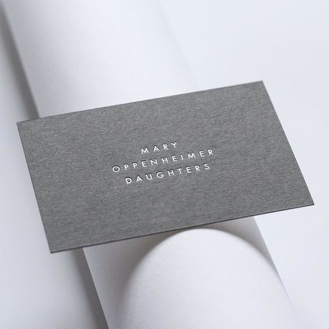 Business cards. White foil on dark grey Colorplan simple but beautiful. White Debossing on 540gsm Colorplan Paper. Fashion Business Cards Creative, Grey Branding, Debossed Business Card, Colorplan Paper, Thick Business Cards, Embossed Business Cards, Fashion Business Cards, Foil Business Cards, White Foil