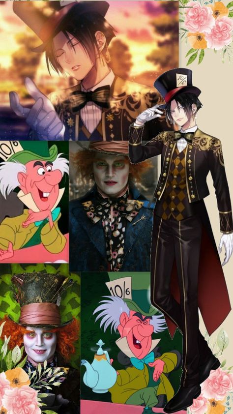 Mad Hatter Art, Mad Hatter Outfit, Victorian Anime, Alice In Wonderland Fanart, Cheshire Cat Art, Male Art Reference, Sans X Frisk Comic, Alice In Wonderland Characters, Drawing Hair Tutorial