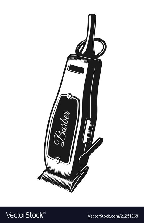 Barber Icon, Mens Hair Clippers, Barber Logo, Barber Clippers, Hair Clipart, Monochrome Style, Vintage Barber, Barber Shop Decor, Electric Hair Clippers