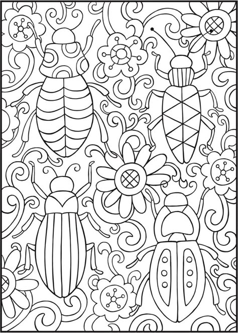 Bug Colouring Pages, Bugs Coloring Pages, Tumblr Coloring Pages, Insect Coloring Pages, Bug Coloring Pages, Insect Crafts, Paw Patrol Coloring Pages, Pattern Coloring Pages, Dover Publications