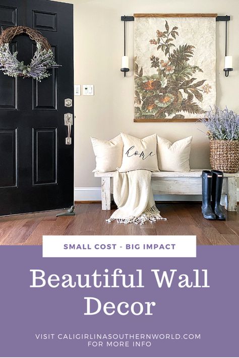 Beautiful Spring Wall Decor with a Big Impact Spring Wall Decor, Paper Wall Hanging, Large Wall Decor, Empty Wall, Dark Walnut, Wood Pieces, Beautiful Wall, Something Beautiful, The Bank