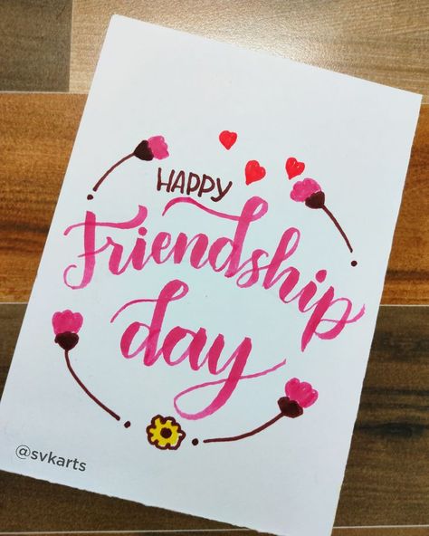 Friendship day Lettering with brushpen #friendshipday #brushpenlettering #calligraphy #friendshipdaywishes Friendship Calligraphy, Happy Friendship Day Card, Cute Calligraphy, Friendship Day Wishes, Brush Pen Lettering, Happy Friendship, Happy Friendship Day, Friendship Day, English Alphabet