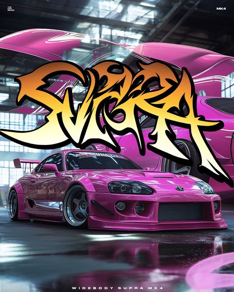 Pink Supra Mk4, Widebody Supra, Pink Supra, Cars Supra, Supra Car, Sick Cars, R34 Skyline, Supra Mk4, Toyota Supra Mk4