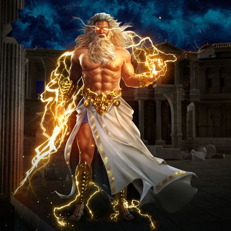 DAWN OF OLYMPUS Kapten Marvel, Zeus God, Zeus Tattoo, Greek Pantheon, Greek Mythology Gods, Greek Gods And Goddesses, Greek And Roman Mythology, Greek Mythology Art, Mythology Art