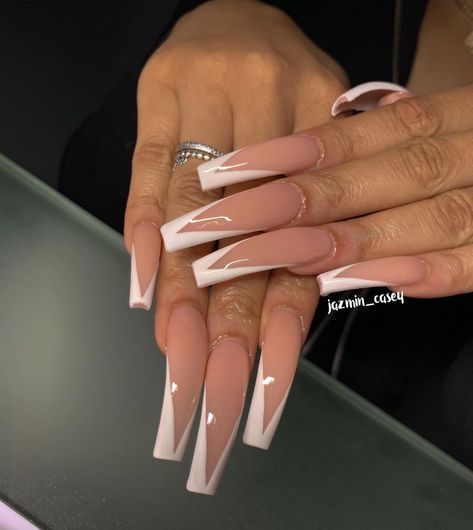 French Tip With A Twist, Wedding Acrylic Nails, Finger Nail Art, French Tip Acrylic Nails, Exotic Nails, Wednesday Morning, Bling Acrylic Nails, Luxury Nails, Coffin Nails Designs