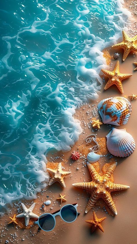 Baddie Wallpaper Ipad, Beach Phone Wallpaper, Sea Life Wallpaper, Baddie Wallpaper, Summer Beach Wallpaper, Whats Wallpaper, 2024 Wallpaper, Shell Yeah, Wallpapers Ideas