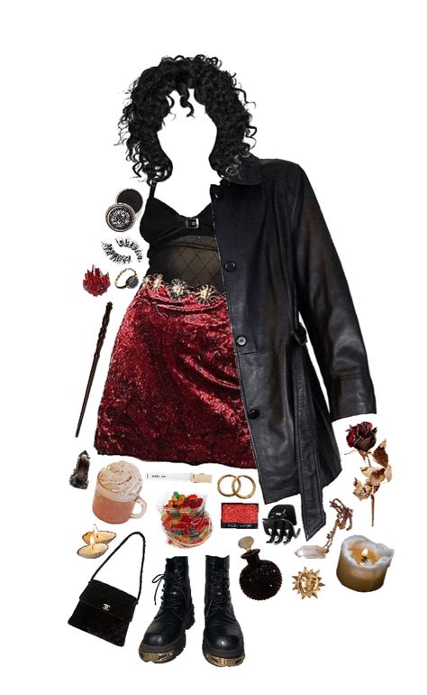 night out at the three broomsticks Outfit | ShopLook Candle Png, Enby Fashion, The Three Broomsticks, Whimsical Goth, Witchy Outfits, Clubbing Outfit, Outfit Ideas For Party, Three Broomsticks, Whimsy Goth