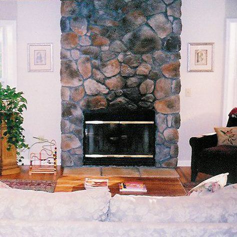 Lighten Stone Fireplace, Upgrade Stone Fireplace, Painted Stone Fireplace Before And After, Stone Fireplace Makeover Before After, Remodel Rock Fireplace, Cleaning Stone Fireplace, Painted Rock Fireplace Before And After, Old Stone Fireplace Makeover, Painting Rock Fireplace Before And After