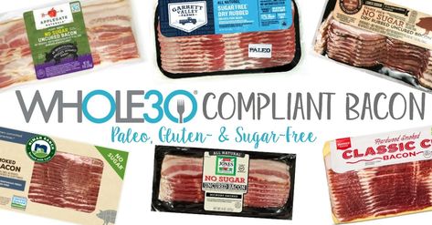 Whole30 Compliant Bacon: Every Paleo and Whole30 Approved Bacon Brand - Whole Kitchen Sink Whole 30 Rules, Whole 30 Approved Foods, Whole 30 Challenge, Whole 30 Meal Plan, Uncured Bacon, Easy Whole 30 Recipes, Whole30 Dinners, Whole 30 Approved, Whole 30 Breakfast