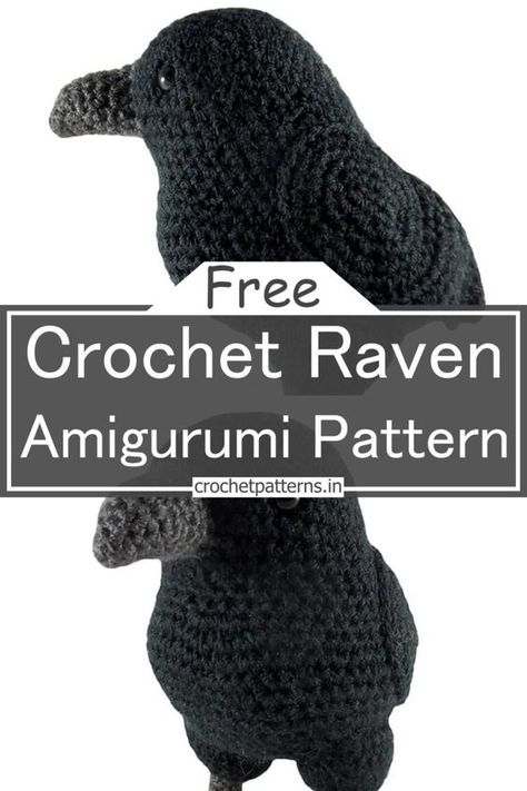 Crochet Raven Amigurumi Pattern Xenomorph Crochet Pattern Free, Vampire Crochet Pattern Free, Amigurumi Free Pattern Bat, Crochet Ideas Black Yarn, Plague Doctor Crochet Pattern Free, Free Crochet Patterns Black Yarn, Crow Amigurumi Free Pattern, Dark Crochet Patterns, Hippy Crochet Patterns Free