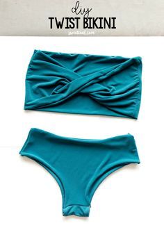 Make your very own swimsuit! This DIY Twist Bikini is actually very simple and easy to make. Follow the tutorial on Sweet Teal. #diybikini #diyswimsuit #howto #howtomakeaswimsuit #bikinibottoms #bikinitop Free Swimsuit Pattern Sewing, Diy Swimwear, Swimsuit Pattern Sewing, Sewing Swimwear, Melly Sews, Diy Swimsuit, Dress Sewing Patterns Free, Swimsuit Pattern, Make Your Own Clothes