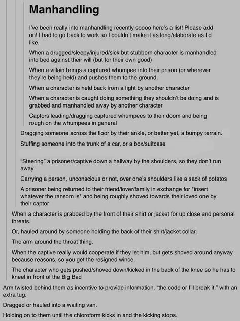 Romance Prompts Scene, Assassin Story Prompts, Writing Traumatic Scenes, Writing Scene Prompts, Torture Methods For Writing, Assassin Prompts, Writing Torture Scenes, Protective Writing Prompts, Caretaker Prompts