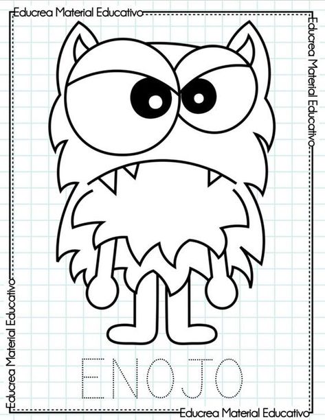 Las emociones hoja para colorear Spanish Games, Owl Coloring Pages, Special Education Activities, Do A Dot, Colouring Pics, Feelings And Emotions, Pisco, Busy Book, School Colors