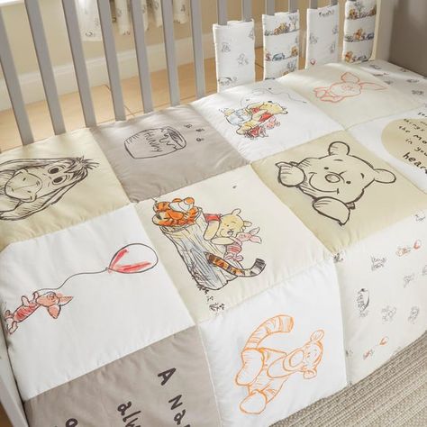 Disney Winnie the Pooh 4 Tog Cot Quilt | Dunelm Pooh Decor, Disney Baby Rooms, Disney Baby Nurseries, Winnie The Pooh Decor, Baby Nursery Inspiration, Winnie The Pooh Nursery, Tiny Garden, Baby Room Themes, Disney Nursery