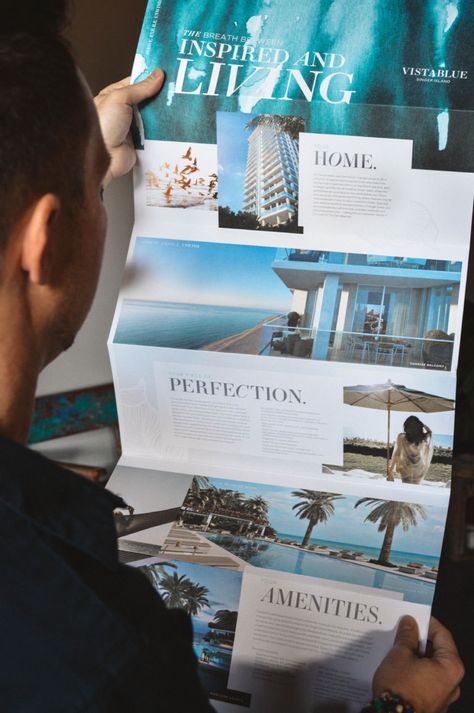 Luxury Real Estate Brochure, Teaser Campaign, Real Estate Marketing Design, Real Estate Ads, Water Branding, Real Estates Design, Newspaper Design, Real Estate Video, Marketing Collateral