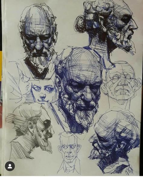 Sketch Portraits by S. Jahdi Head Sketches, Head Studies, Some Drawings, Draw People, Drawing Studies, Piece Of Paper, 인물 드로잉, Sketch Inspiration, Arte Sketchbook