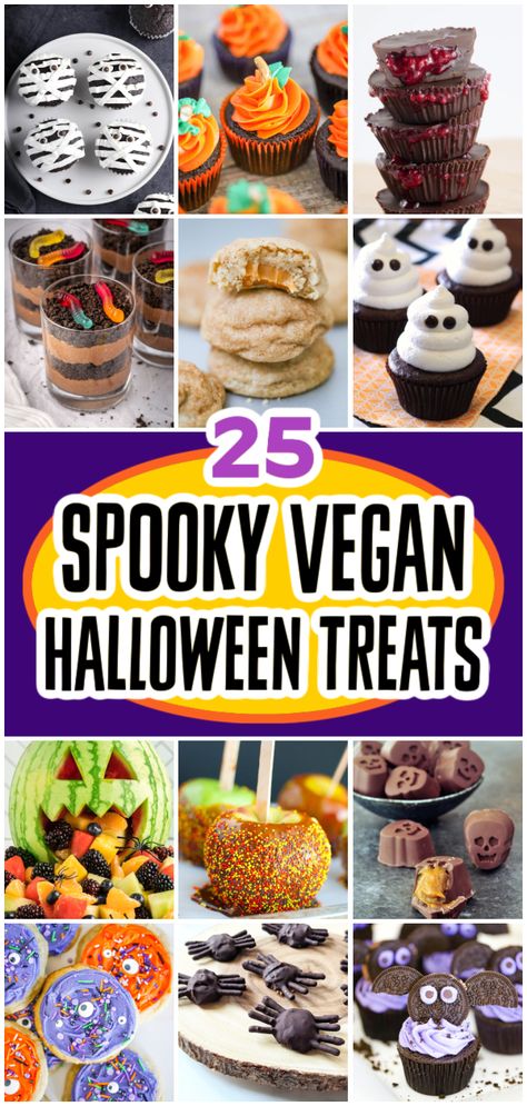 25 Scary Good Vegan Halloween Treats Vegan Halloween Treats, Sweet Halloween Treats, Vegan Halloween Treat, Cozy Fall Recipes, Caramel Apples Homemade, Halloween Party Treats, Vegan Halloween, Easy Vegetarian Dinner, Vegan Candies