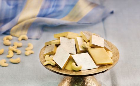 Kaju Katli - One of the most adorable sweets from Indian Sweet platter . Made from Cashews and Khoya. Truly Tasty ...( To know more contacts us at maitri.khanna@gopala.in) Quick Food Recipes, Kaju Katli Recipe, Sweet Platter, Kaju Barfi, Sweet Box Design, Food Factory, Quick Food, Sweet Lover, Desi Food