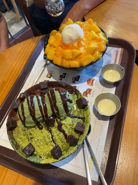 choco matcha bingsu sulbing korea mango cheese bingsu yummy creamy delicious