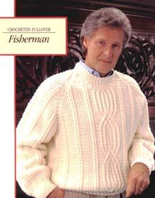 Fisherman's Crocheted Pullover | Welcome to the Craft Yarn Council Knitting Terms, Crochet Men, Crochet For Beginners Blanket, Aran Sweater, Crochet Gratis, Fisherman Sweater, Sweater Crochet Pattern, Sweater Knitting Patterns, Pattern Sweater