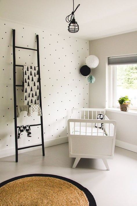 Minimalist Nursery. Bedroom | Kids Rooms | Children Bedroom | Modern Kids Room | Minimalist Childrens Rooms | Interior Design | Bedroom Décor | Playroom | Nursery | Bedroom Inspiration | Bedroom Design | Bedroom Ideas #monochrome #blackandwhite #kidsrooms Trendy Nursery, Minimalist Nursery, Modern Kids Room, Nursery Baby Room, In The Corner, Gender Neutral Nursery, Baby Bedroom, Baby's Room