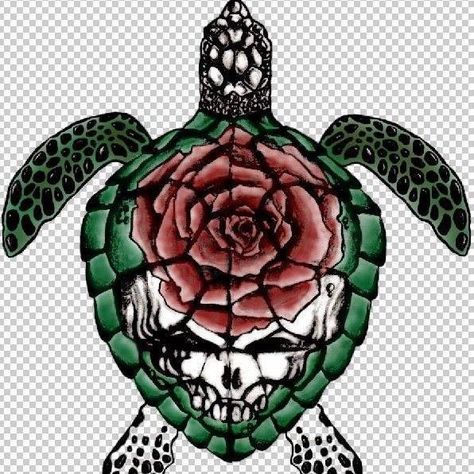 Love this terrapin!!! Grateful Dead Tattoo, Grateful Deadhead, Dead Tattoo, Wrist Tattoo Cover Up, Bear Fishing, Beast Wallpaper, Casey Jones, Turtle Tattoo, Jerry Garcia