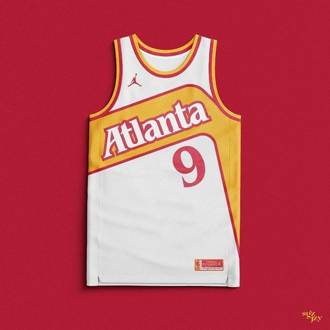 ATL remixes 🔥 ——— art by @sgzjzy #consciousbasketball #basketballart #nbaart | Instagram Atlanta Hawks Jersey, Cool Basketball Jerseys, Best Basketball Jersey Design, Vintage Basketball Jerseys, Basketball Uniforms Design, Best Jersey, Nba Art, Sports Jersey Design, Vintage Football Shirts