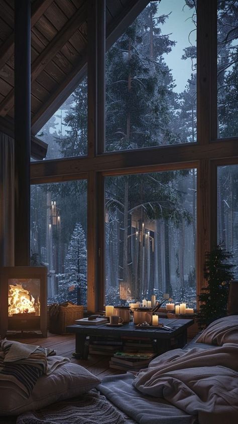 Mountain Home Aesthetic, Mountain Dream Homes, Snowy Cabin, Winter Cabin, Luxury Cabin, Winter Scenery, Dream Rooms, Winter House, Cozy Space