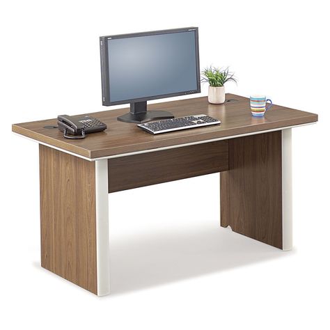 Modern Office Table Design Furniture, Modern Office Table Design, Modelling Inspiration, Laminate Texture, Computer Table Design, Kids Bedroom Furniture Design, Modern Office Table, Walnut Laminate, Compact Computer Desk