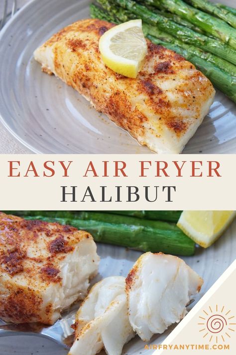 How To Cook Halibut In Air Fryer, Instant Pot Halibut Recipes, Halibut In The Air Fryer, Best Halibut Recipes Air Fryer, Airfry Halibut Recipes, Air Fry Halibut, Cooking Fish In Air Fryer, Air Fried Halibut Recipes, Air Fryer Halibut Recipes Healthy