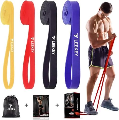 Limited-time deal: LEEKEY Resistance Bands, Exercise Bands Pull Up Assist Bands - Workout Bands Set - Mobility Band Powerlifting Bands for Men and Women Fitness Training, Physical Therapy,Home Workouts Assisted Pull Ups, Workout Bands, Elliptical Workout, Exercise Bands, Resistance Band Workout, Recovery Workout, Home Workouts, At Home Exercises, Total Body Workout