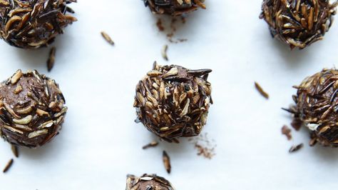 Chocolate-Tahini Truffles Recipe | Bon Appetit Chocolate Tahini, Tahini Dressing Recipe, Wild Rice Recipes, Madeleine Recipe, Braised Brisket, Tahini Recipe, Puffed Rice, Truffle Recipe, Hummus Recipe