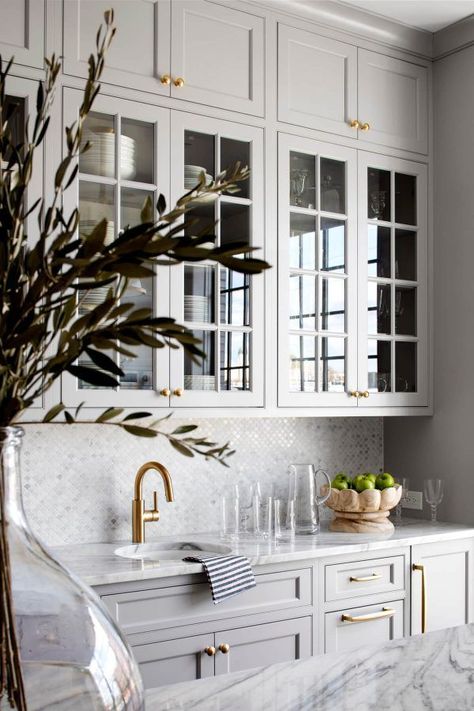 Love the dove gray Baltimore House, Bria Hammel Interiors, Bria Hammel, Classic Kitchen, Kitchen Inspiration Design, Kitchen Trends, Counter Tops, Küchen Design, Design Case