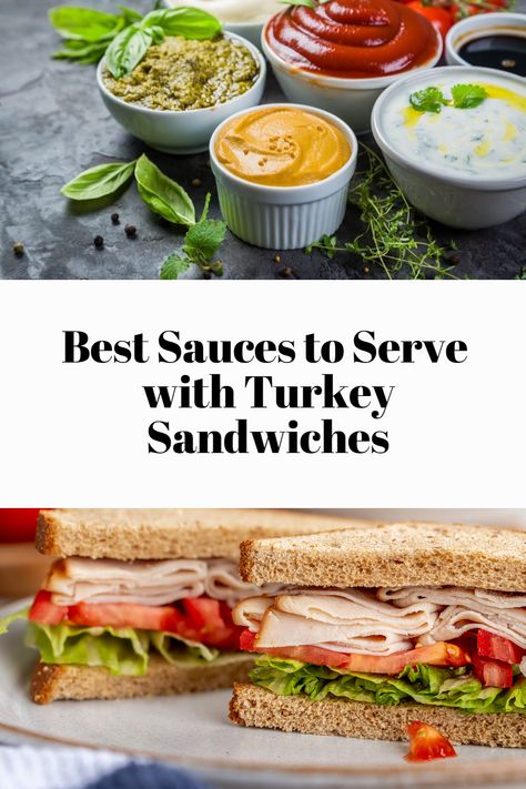 A delicious turkey sandwich deserves an equally delicious sauce to elevate its flavors and textures. With so many sauces out there, it might be overwhelming to choose which ones are the best to pair with turkey. Luckily, we’ve curated a list of the top sauces that will complement your turkey sandwich, taking it to new heights of flavor perfection. Turkey Sandwich Toppings, Turkey Sandwich Sauce, Sauce For Turkey Sandwich, Turkey Sandwich Ideas, Turkey Club Sandwich Recipes, Best Turkey Sandwich, Turkey Sandwich Recipes, Turkey Cheese Sandwich, Toasted Turkey