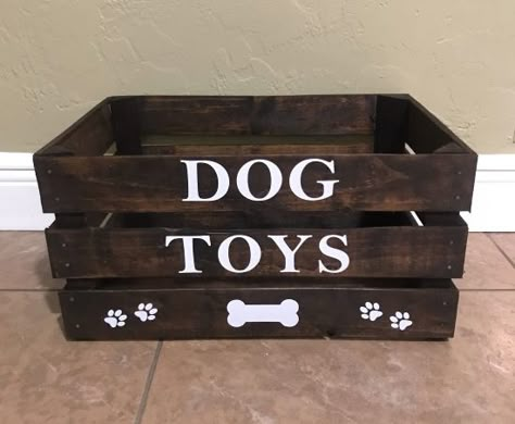 Dog Toy Box, Dog Organization, Tips For Organizing, Dog Room, Puppy Paws, Dog Rooms, Dog Crafts, Puppy Stuff, Corn Dogs